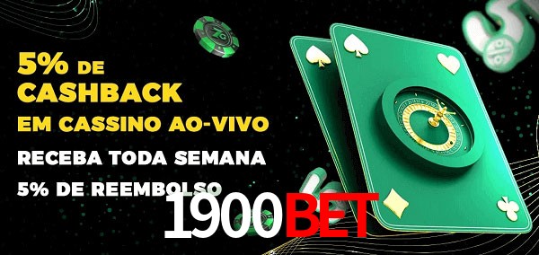 Promoções do cassino ao Vivo 1900bet
